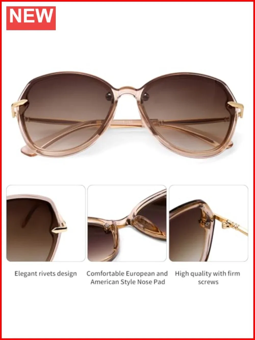 Oversized Butterfly Sunglasses Women UV400 Protection